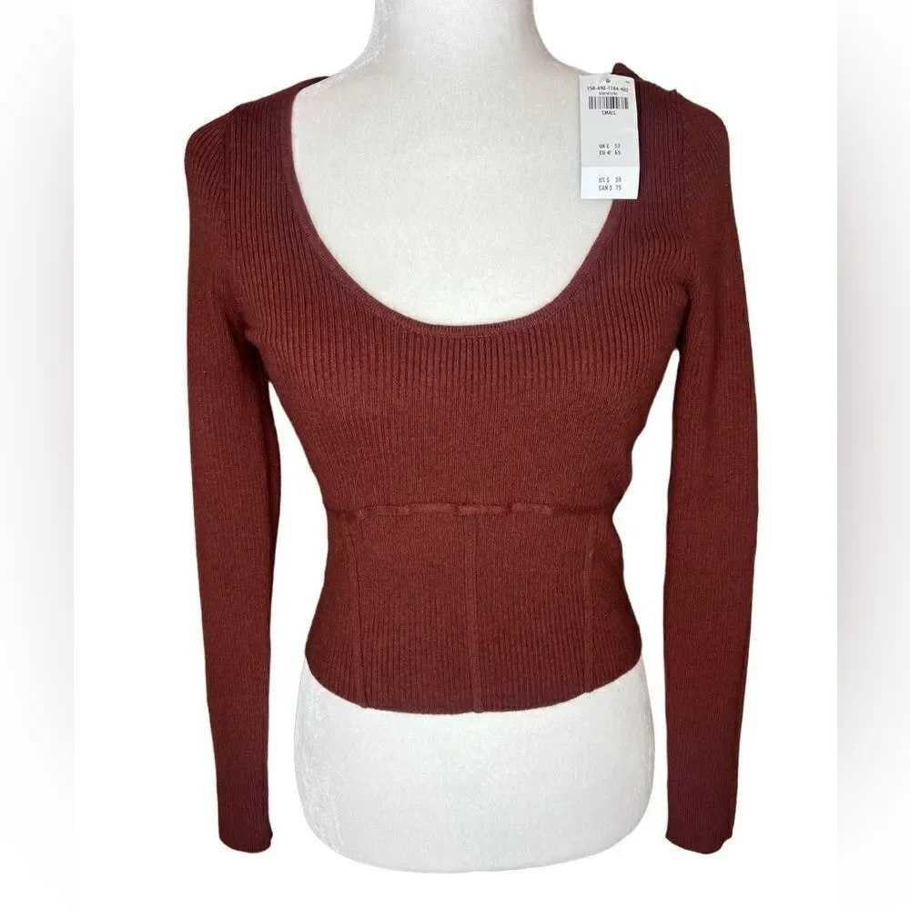 NWT Abercrombie & Fitch corset sweater top size small